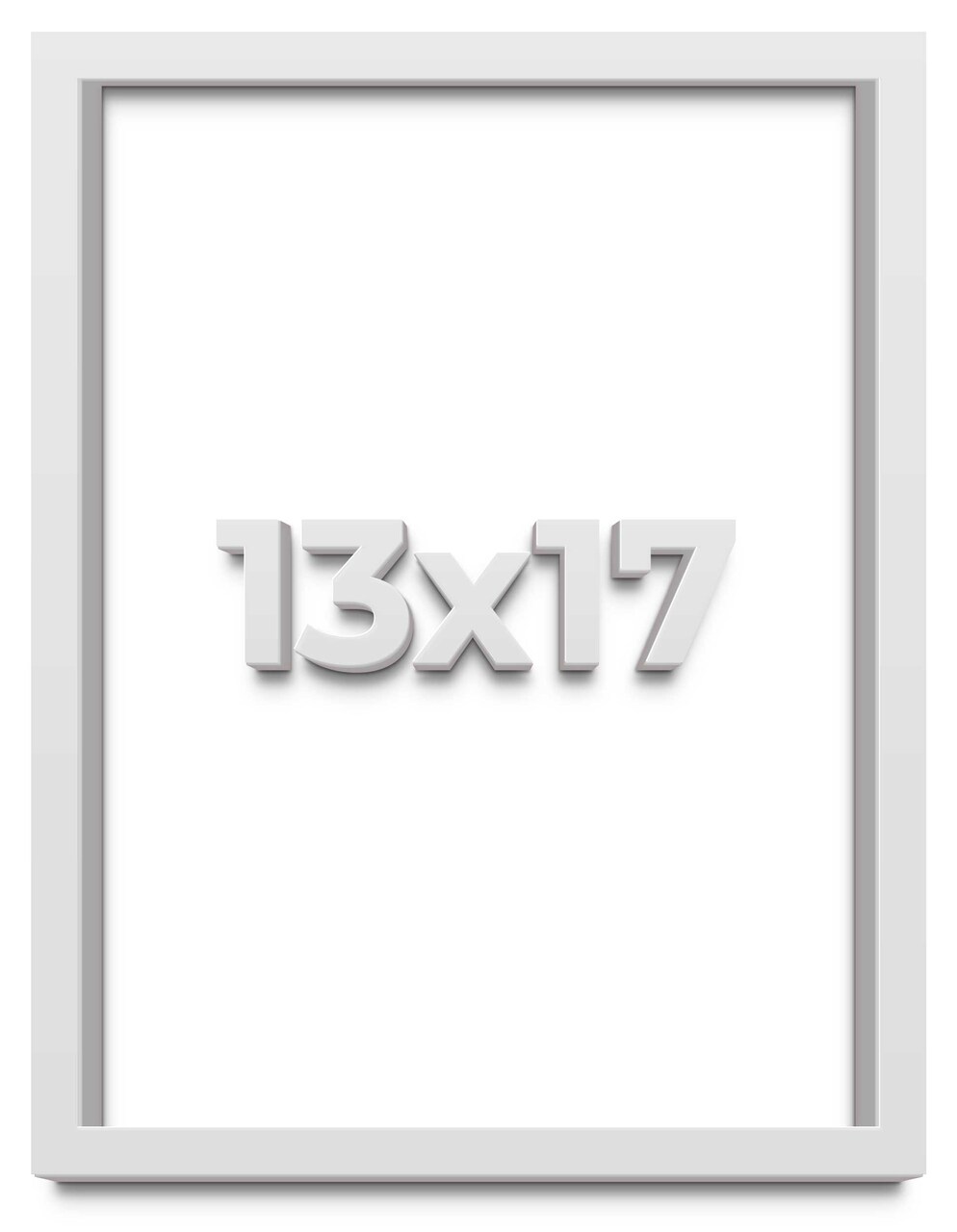 Shadow Box 1.5" Depth White Picture Frame - UV Acrylic, Backing, Hanging Hardware